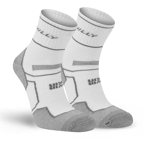 Image of Hilly, Twin Skin, Anti Blister - Anklet - Med Cushioning, White/Grey Marl, XL