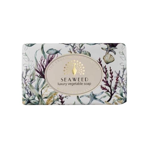 Image of The English Soap Company Heritage Seaweed Soap Bar - Luxury Moisturising Shea Butter Soap with Fresh Marine Fragrance - Vegan Friendly Gift - 190g