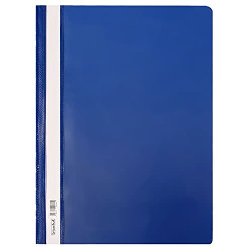 Image of OFFICE CENTRE 20 x Dark Blue Clear Cover A4 Presentation Project Folders Hard Document File Organiser Holder Case 2 Prong Display