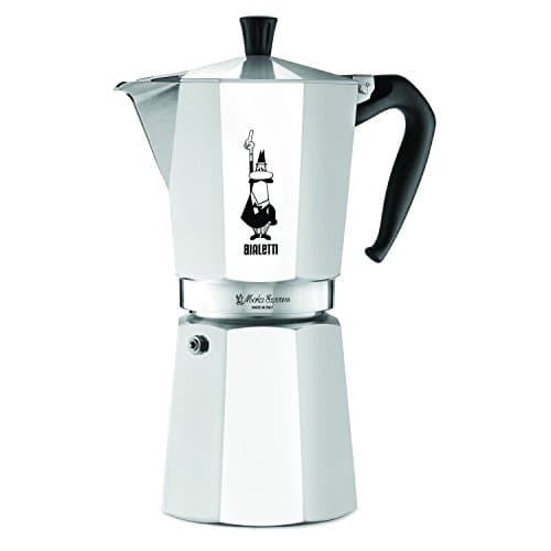 Image of Bialetti - Moka Express: Iconic Stovetop Espresso Maker Makes Real Italian Coffee, Moka Pot 12 Cups (670 ml), Aluminium, Silver