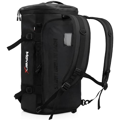 Image of MoverX 60L Hiking Backpack, Gym Bag, Camping Rucksack, Trekking Waterproof Backpack, Holdall Duffle Bag, Travelling Large Rucksack, Festival Sports Outdoor Cycling back pack for Women Men, Black