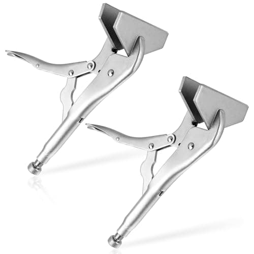 Image of NATGAI 2 Pack 10 Inch Locking Sheet Metal Clamp, Welding Pliers with Adjustable Opening, Nickel Plated Carbon Steel Duckbill Locking Plier for Metalworking, Sheet Metal Bending and Clamping (2 Pack)