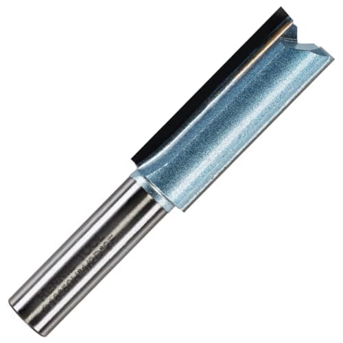 Image of Rennie Tools - 18mm Cutting Diameter x 50mm Flute x 1/2" Shank TCT Tipped 2 Flute Straight Router Cutter Bit. Compatible With Makita Trend Festool Hikoki Dewalt Router Etc. 18mm Router Bit