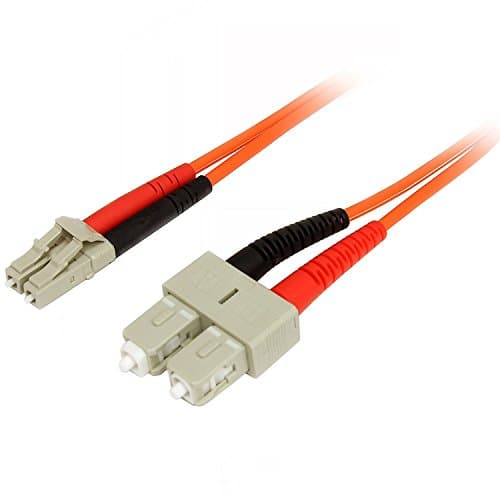 Image of StarTech.com 2m Fiber Optic Cable - Multimode Duplex 50/125 - LSZH - LC/SC - OM2 - LC to SC Fiber Patch Cable, Orange