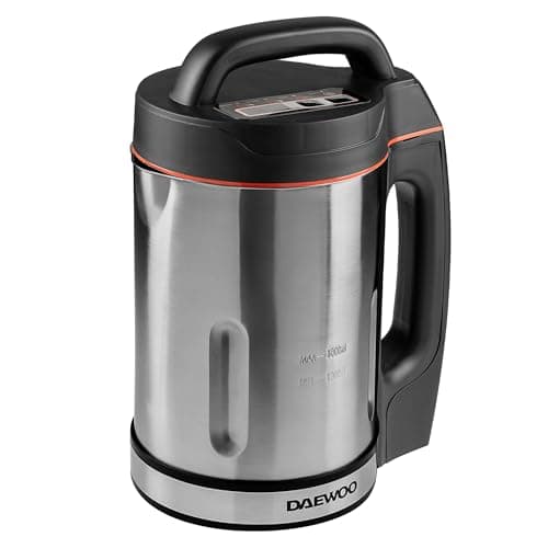 Image of Daewoo 2-in-1 Soup Maker & Smoothie Blender – 1.6l Compact Design, Auto Stir & Overspill Spout – Makes up to 6 Portions of Fresh Soup, Juices & Shakes – Easy Clean