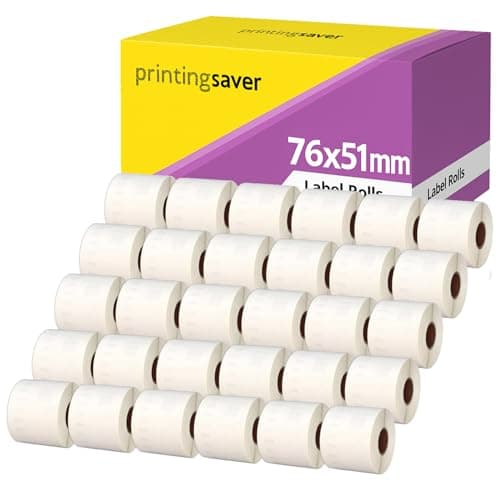Image of 30 Compatible Rolls 76mm x 51mm White Direct Thermal Labels for Zebra GK420d GK420t GC420d GX420d GX420t GC420t GX430t GT800 LP2844 TLP 2844 Citizen CL-S521 CL-S621 CL-S631 (1000 Labels per Roll)