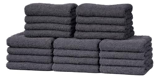 Image of Adore Home 20 Slate Cotton face cloths Flannels 30cm x 30cm