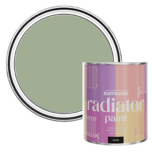 Image of Rust-Oleum Green Heat Resistant Radiator Paint in Gloss Finish - Bramwell 750ml