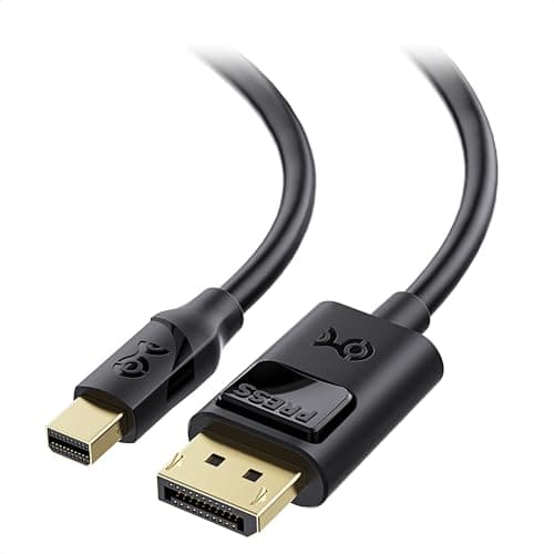 Image of Cable Matters 8K Mini DisplayPort to DisplayPort Cable (DisplayPort to Mini DisplayPort 1.4 Cable) in Black 1.8m with 7680x4320 @ 60Hz - Thunderbolt 2 Port Compatible