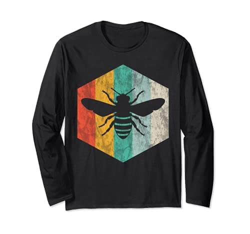 Image of Beekeeper Vintage Honey Retro Bee Long Sleeve T-Shirt