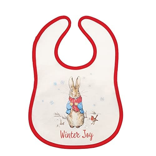 Image of Beatrix Potter Plush Peter Rabbit Christmas Bib