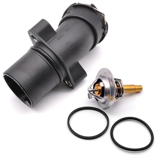 Image of HAOTOM Coolant Thermostat With Flange Housing For Mercedes-Benz C-Class W203 W204 C 180 200 230 CLC CL203 CLK200 E-Class W211 E200 SLK R171 SLK200 Sprinter 906 A2712000015 A2712001256