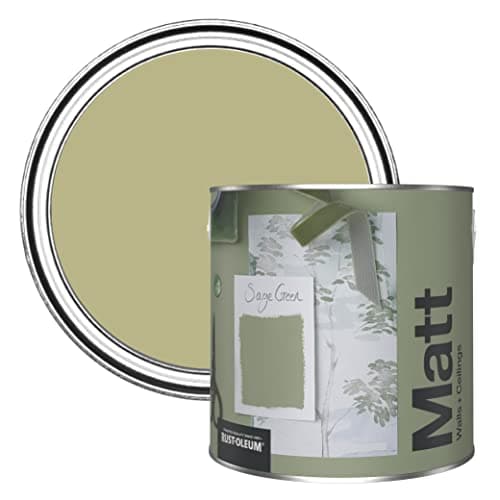 Image of Rust-Oleum Colours Matt Emulsion Wall and Ceiling Paint - Sage Green 2.5L
