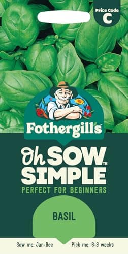 Image of Fothergill's Oh Sow Simple, Basil Vegetable Seeds, Sow: Jan–Dec, Green