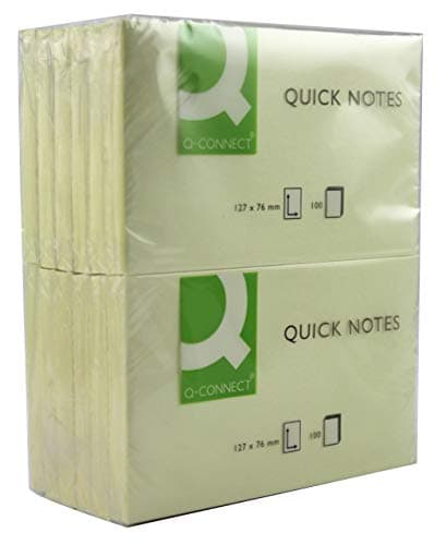 Image of Q-Connect 76 x127mm Quick Note Repositionable Pad - Yellow,12
