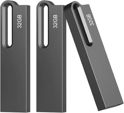 Image of JOIOT USB Stick 32GB 3 Pack USB Flash Drive USB 2.0 Thumb Drive Memory Flash Disk USB Drive Data Storage Jump Drive, Black