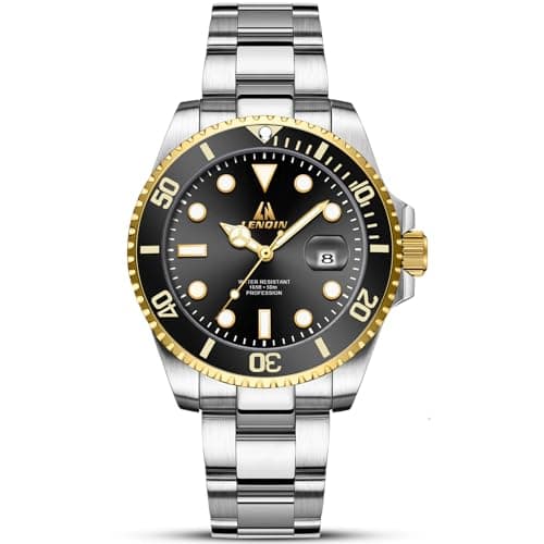 Image of LN LENQIN Mens Watches Stainless Steel Watches Men Waterproof Analog Quartz Watch Men's Wrist Watches with Date Fashion Casual Man Watch