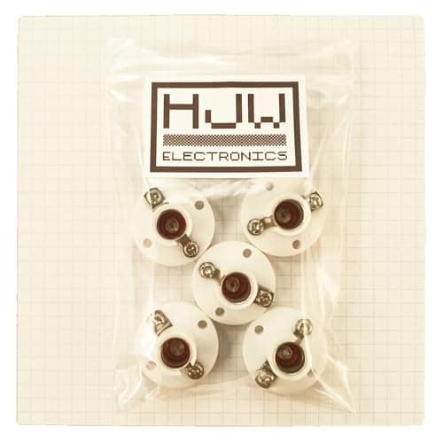 Image of MES Bulbholder E10 Miniature Screw-in Torch Bulb Holder, Batten Mount White (5)