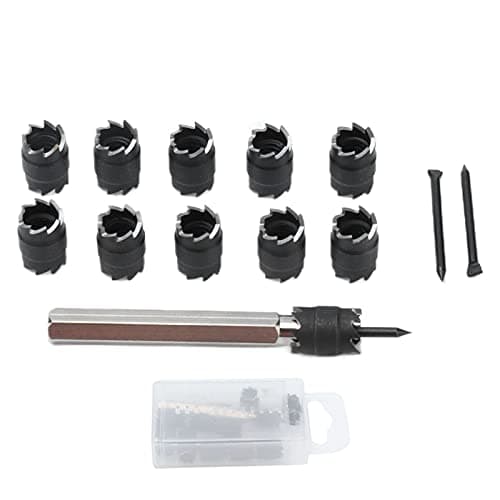 Image of Spot Weld Cutter Set, Double Sided Rotary HSS Spot Weld Remover with 3/8in Drill Bit and Guide Pins for Thin Metal Panels Stainless Steel Iron Aluminum