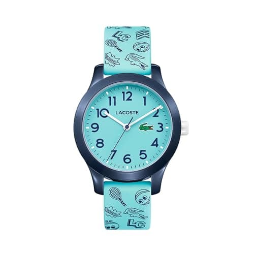 Image of Lacoste Analogue Quartz Watch for Kids LACOSTE.12.12 KIDS Collection with Turquoise Silicone Bracelet - 2030013