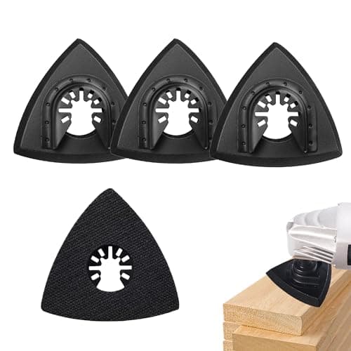 Image of Multi Tool Sanding Pads 4Pcs 80mm Sanding Tools Multitool Triangle Sanding Pads Replacement Loop Oscillating Tool Accessories For Households And Maintenance Workers For Sanding Various Materials