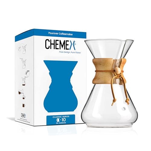 Image of Chemex Pour-Over Glass Coffeemaker - Classic Series - 10-Cup - Exclusive Packaging