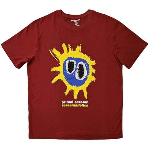 Image of Primal Scream Screamadelica Official Tee T-Shirt Mens Unisex (Medium) Red