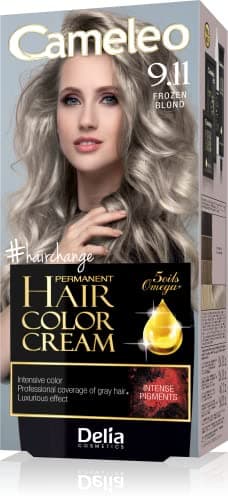 Image of Cameleo - Permanent Hair Colour Cream - Frozen Blonde - Intensive Color & Protection - 5 Oils + Omega Plus Acids - Professional, Luxurious Hair Dye - Full Kit