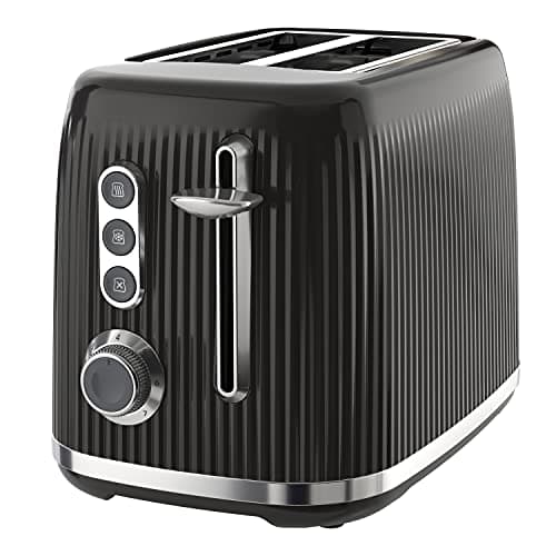 Image of Breville Bold 2 Slice Toaster with High-Lift & Wide Slots | Black & Silver Chrome [VTR001]