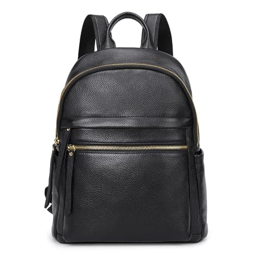 Image of Kattee Women Real Leather Backpack Anti-Theft Rucksack Fashion Shoulder Bag Purse Fits 11inches Tablet