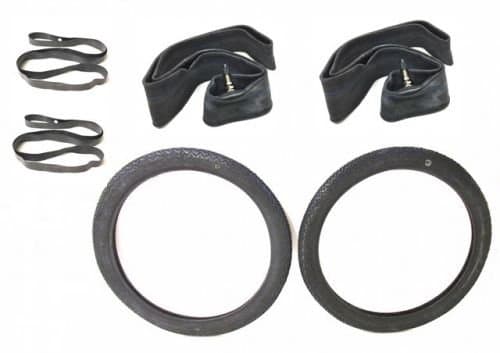 Image of Kenda Tyre Set Hoses Set K77 2.00 – 17 and Mopeds 2.00 x 17 for Piaggio Ciao