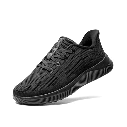 Image of Bruno Marc Men's Hands Free Slip on Rommy Toe Walking Shoes Lightweight Breathable Comfortable Casual Sneakers,Size 8,All Black,SBWA26002M