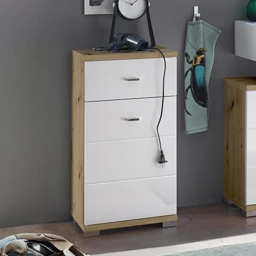 Image of Julian Bowen White Pool Storage Cabinet