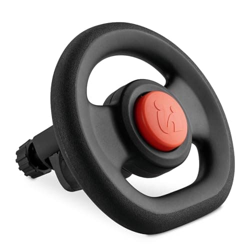 Image of hauck Pushchair Steering Wheel Toy, Black - Interactive Driving Toy with Horn & Sound Effects, Toddler Game 6+ Months, 13 x 16 x 15 cm, Fixation on Bumper Bars up to 39,5 cm Diameter