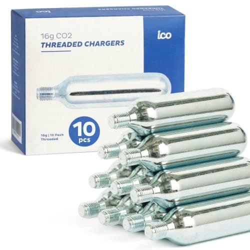 Image of ICO CO2 cartridge 16g C02 Cartridges Threaded For Threaded CO2 Inflator Cycling, Co2 Canisters for CO2 Bike Pump for MTB or Road Tires