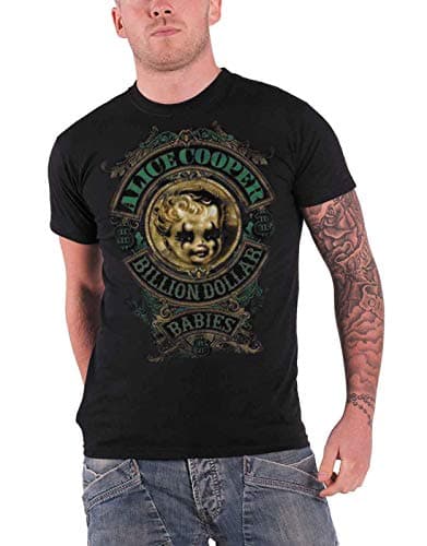 Image of Alice Cooper Men Billion Dollar Baby Crest Short Sleeve T-Shirt, Black, Large