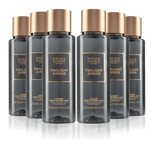 Image of Baylis & Harding The Edit Twilight Amber Body & Hair Mist, 250 ml (Pack of 6) - Vegan Friendly