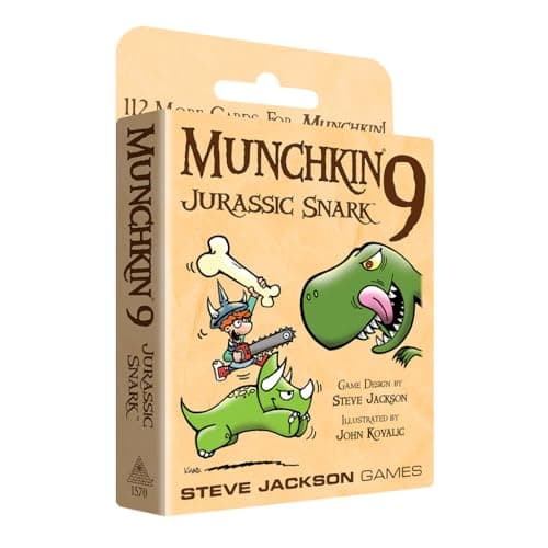Image of Steve Jackson Games | Munchkin 9: Jurassic Snark Card Game (Expansion) | 112-Card Expansion | Adults, Kids, & Family Game | Fantasy Adventure RPG | Ages 10+ | 3-6 Players | English