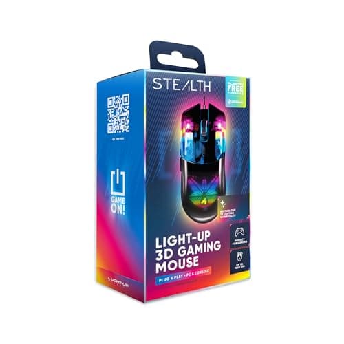 Image of STEALTH Gaming Wired Light-Up Gaming Mouse - Compatible with Console and PC, perfect for gaming or everyday use.