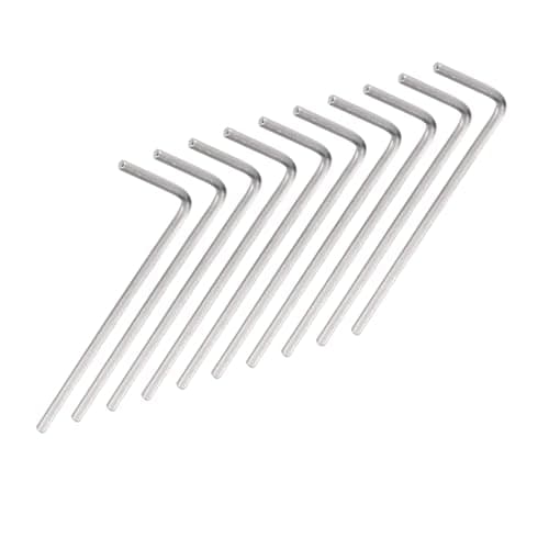Image of TOP-VIGOR 10Pcs 1/16 Inch Hex Key Wrench, Metric CR-V L Shaped Allen Key Imperial Hexagon Head Spanner Tool for Repairing, Installation