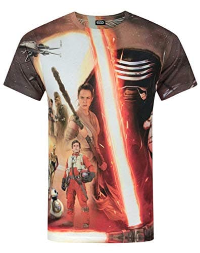Image of Star Wars Force Awakens Heroes & Villains Sublimation Men's T-Shirt White