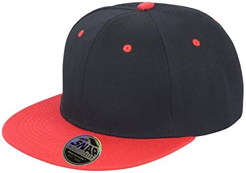 Image of Result Core Bronx Original Flat Peak-Snapback Dual Colour Cap Black/Red