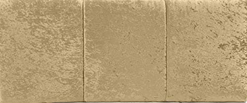 Image of Affordable Luxury 20" Alton Headboard in Crushed Velvet Fabric, for Divan Beds, Bedroom and Hotel Furniture… (Gold, Kingsize - 5FT)