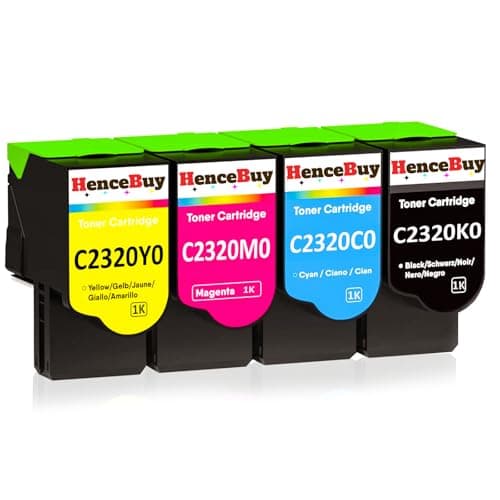 Image of HenceBuy Compatible Toner Cartridge Replacement for Lexmark C2425 MC2425 MC2425adw C2535dw MC2535 MC2535adwe MC2325 MC2325adw C2325 C2325dw MC2640 MC2640adwe C2320K0 C2320C0 C2320M0 C2320Y0 (4 Pack)
