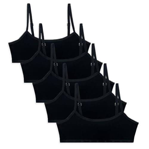 Image of The Essentials Wardrobe Girls TEW 5 Pack Crop Top - 8/9 YRS - Black