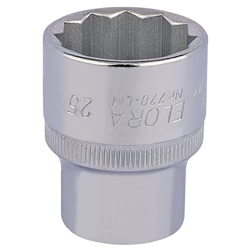 Image of Draper 24707 Elora Bi-Hexagon Socket, 1/2" Square Drive, 25mm, Blue