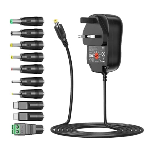 Image of Zolt 45W Universal Power Adapter AC DC 5V 6V 7.5V 9V 12V 13.5V 15V Power Supply with 5V 2A USB Port for Household Electronics, 3A Max.