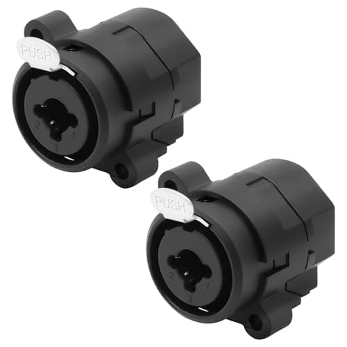 Image of XMSJSIY 2 in 1 XLR & 6.35mm Socket Combo 3 Pin XLR + 1/4" 6.35mm Stereo Jack Chassis Audio Socket Panel Mount Solder Connector 3 Pin 1/4" TS/TRS Plug Adapter Microphone Mic Speaker Adapter - 2PCS