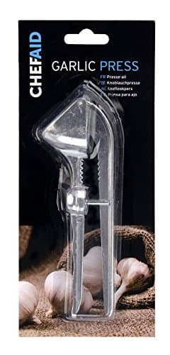 Image of Chef Aid Traditional Garlic Press with Cherry/Olive Stoner
