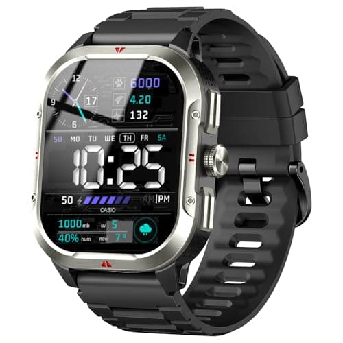 Image of GPS Military Smart Watch for Men, 2.06"HD Screen Fitness Watch Answer/Make Call, Watch with Heart Rate/Sleep Monitor/Pedometer, 100+ Sports Modes, Waterproof Activity Tracker Running for Android iOS